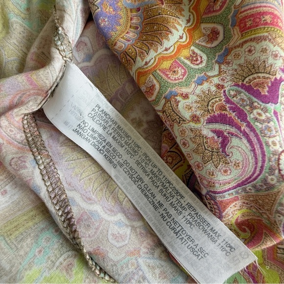 Zara Home Multicolor Paisley Oversized Tunic Blouse Size M - Picture 8 of 12